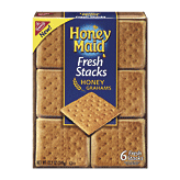 Nabisco Honey Maid Fresh Stacks; honey graham crackers, 6-fresh stacks, about 8 crackers per stack Full-Size Picture